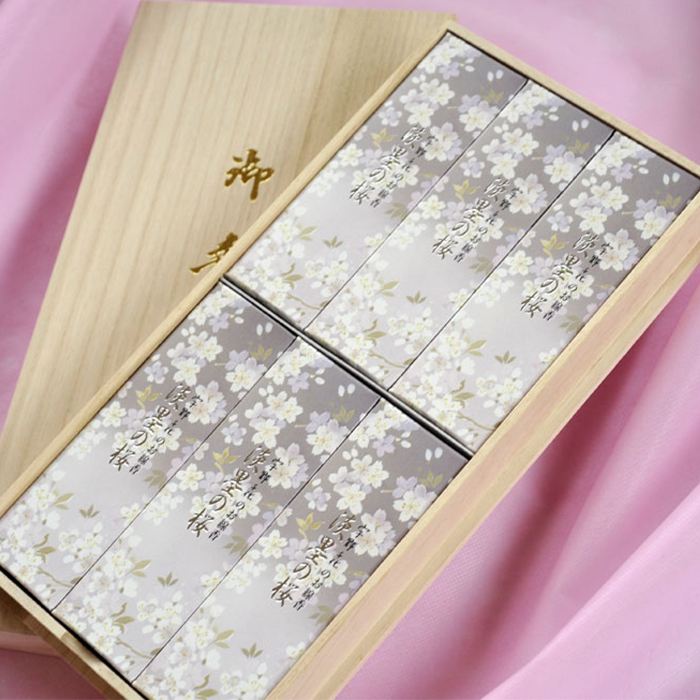 桐箱入り淡墨の桜線香