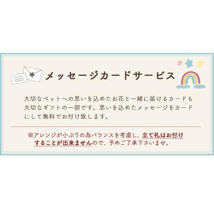 ガーベラのペットお供えアレンジ お悔やみ アレンジメント
