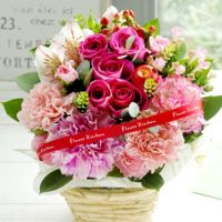 バラアレンジ 誕生日 アレンジメント プレゼント 母の日