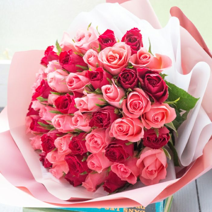 50本バラの花束