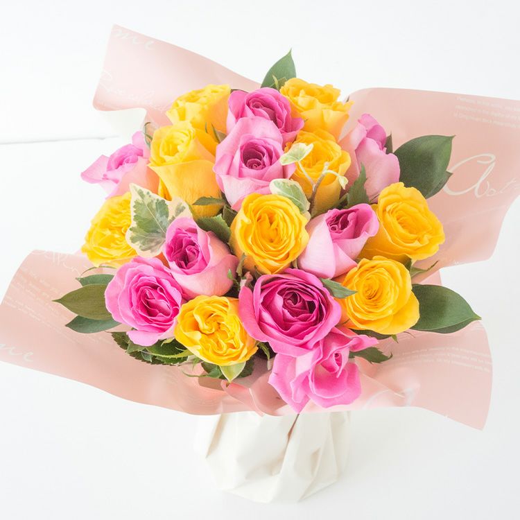 18本バラのスタンディングブーケ