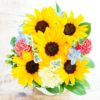  選べるピック付き ひまわりアレンジ 誕生日 アレンジメント プレゼント