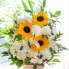 ひまわりのお供え花 清香アレンジ お悔やみ アレンジメント