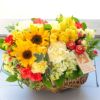 ひまわりバスケット 誕生日 アレンジメント プレゼント